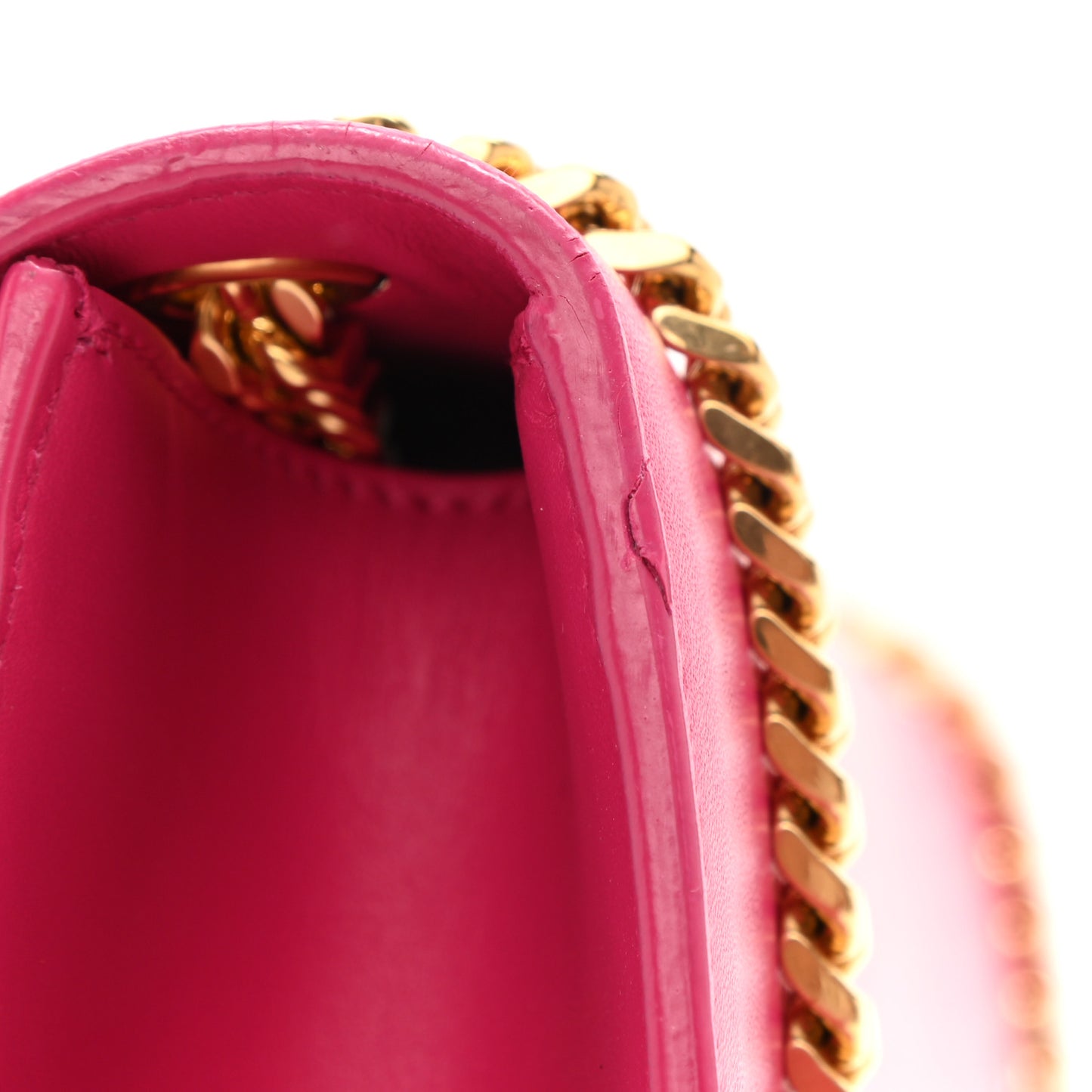 Smooth Calfskin Medium Classic Monogram Kate Tassel Satchel Fuchsia