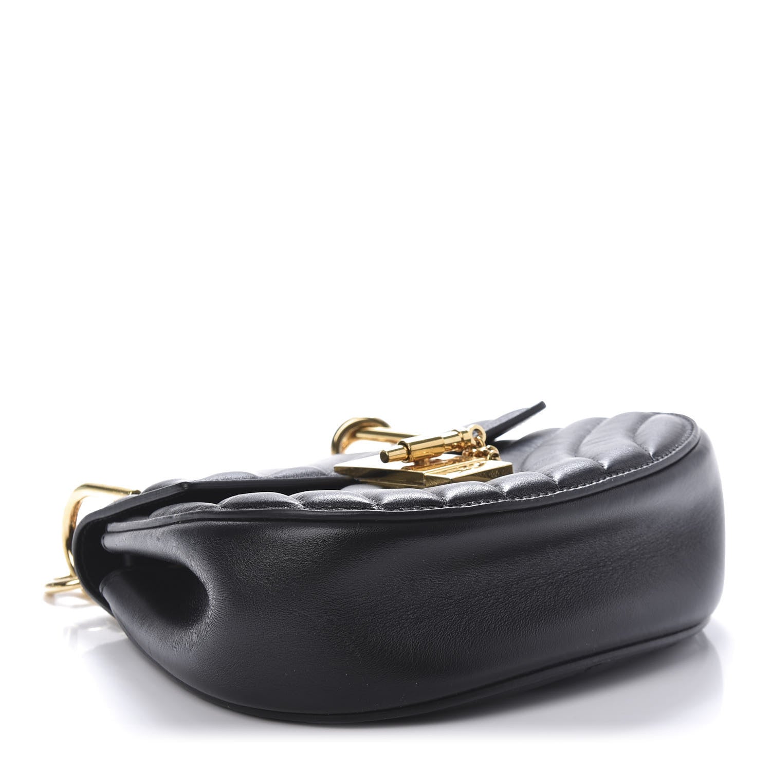 Chloe Calfskin Quilted Mini Drew Bijou Shoulder Bag Black 4 of 9