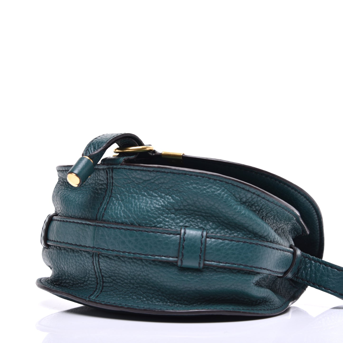Calfskin Mini Marcie Round Crossbody Bag Teal