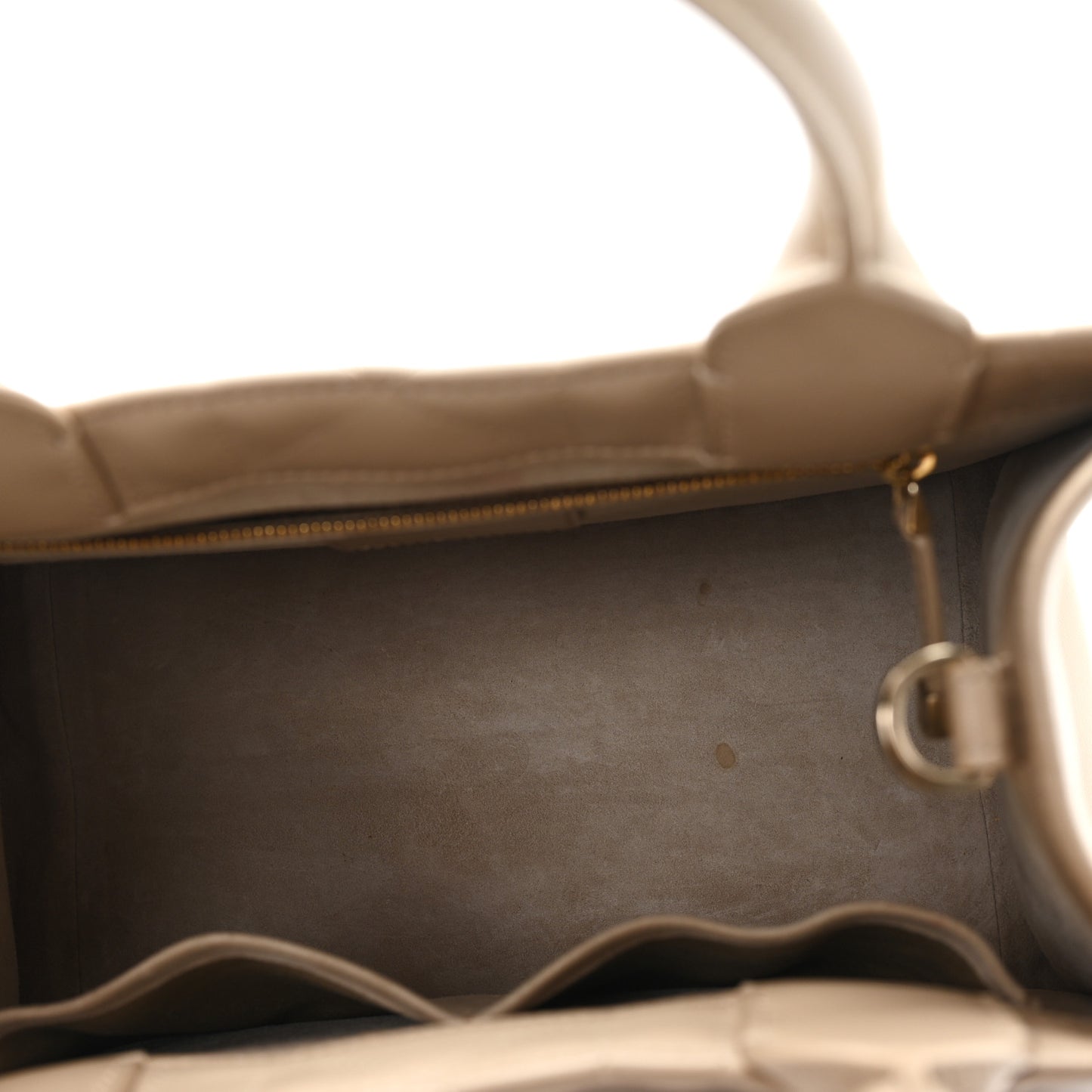 Calfskin Macrocannage Small Book Tote Taupe