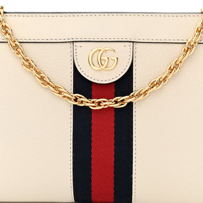 Gucci Textured Calfskin Web Small Ophidia Chain Shoulder Bag Mystic White 8 of 10