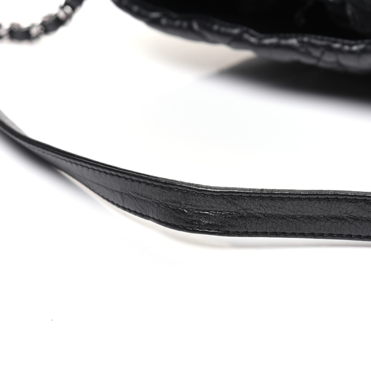 Chanel Metallic Crackled Calfskin Quilted Large Big Bang Hobo Black 22 of 22