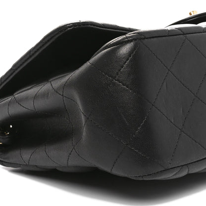 Chanel Lambskin Quilted Jumbo Single Flap Black 9 of 10