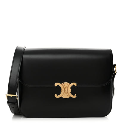 Celine Shiny Calfskin Large Triomphe Black 1 of 11