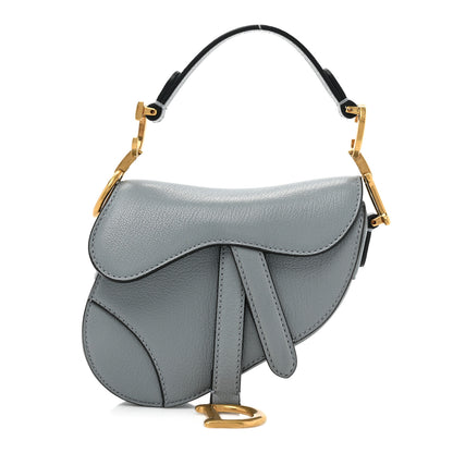 Christian Dior Goatskin Micro Saddle Bag Cloud Blue 1 of 10