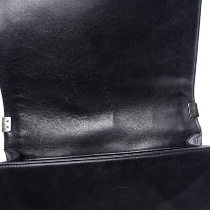 Chanel Calfskin Embossed Stitch Large Boy Flap Black 7 of 10