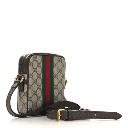 Gucci GG Supreme Monogram Web Mini Ophidia Messenger Brown 3 of 11