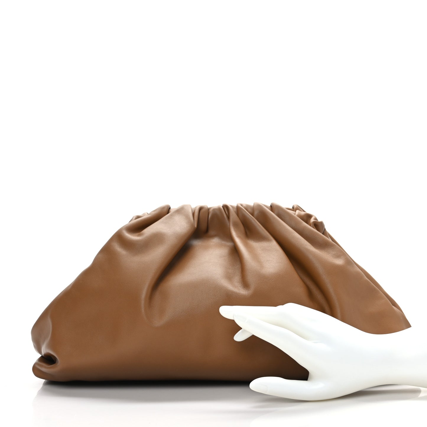 Smooth Butter Calf The Pouch Oversized Clutch Teak