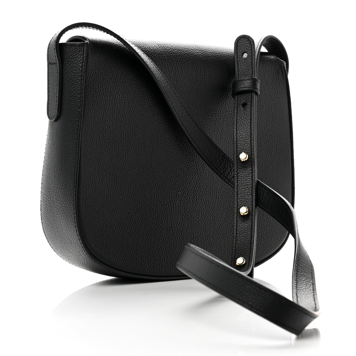 Calfskin Flap Crossbody Bag Black
