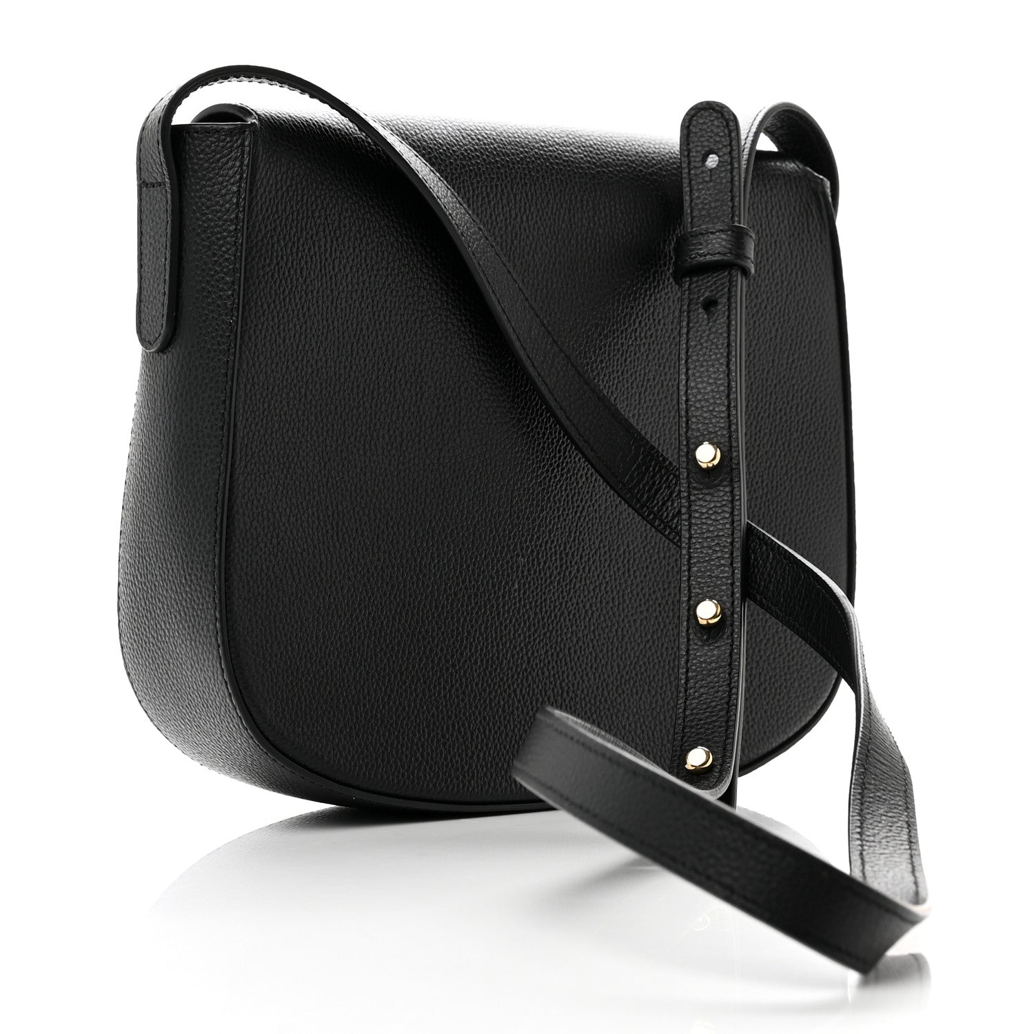 Mansur Gavriel Calfskin Flap Crossbody Bag Black 2 of 7