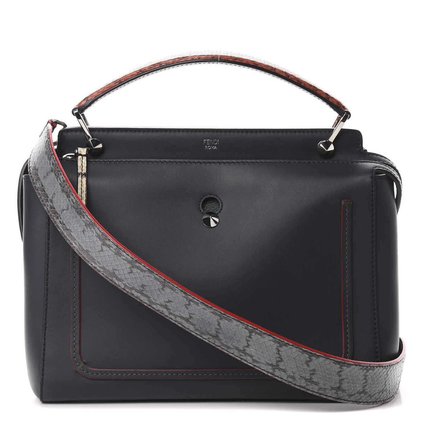 Vitello Baltico Dolce Elaphe DotCom Satchel Lavagna Ortensia Multicolor