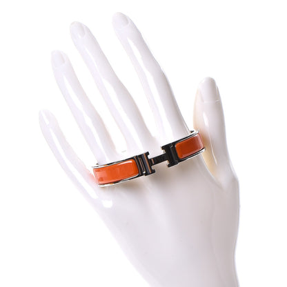 Hermes Enamel Narrow Clic Clac H Bracelet PM Mango 2 of 4