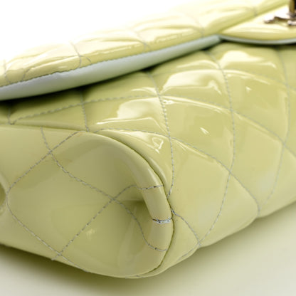Chanel Patent Quilted Clutch With Chain Flap Light Green 9 of 11