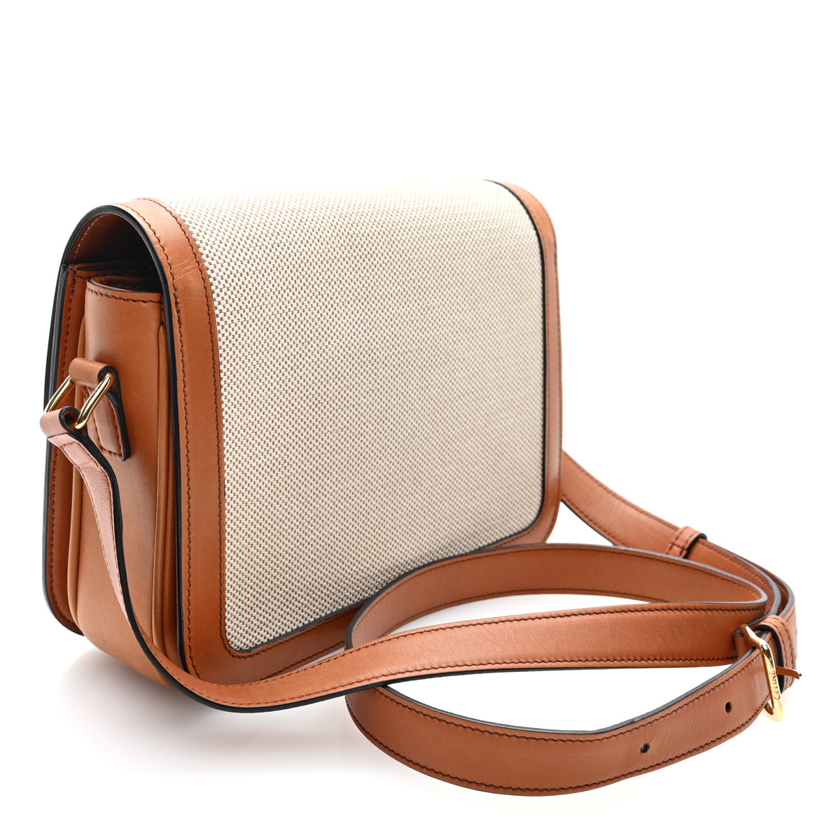 Textile Natural Calfskin Teen Triomphe White Tan