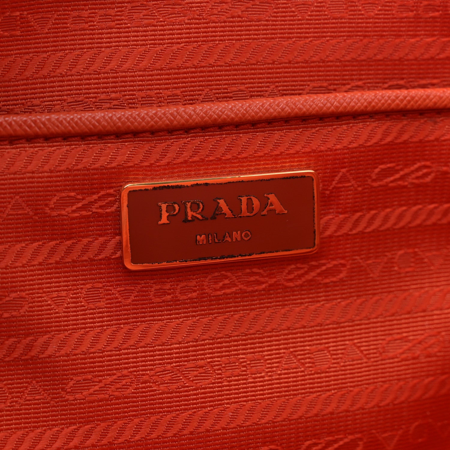 Prada Saffiano Lux Large Tote Papaya 6 of 12
