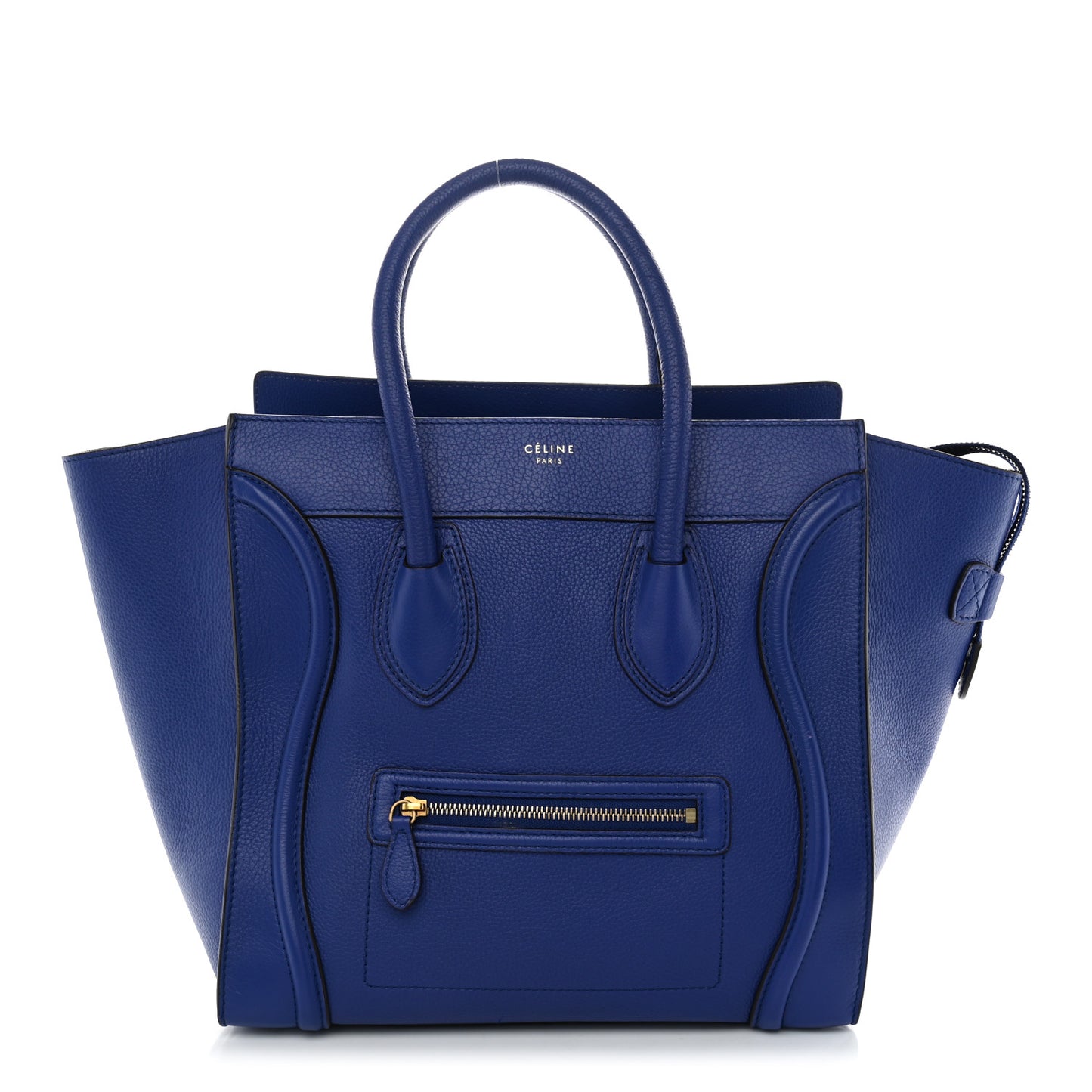 Drummed Calfskin Mini Luggage Indigo