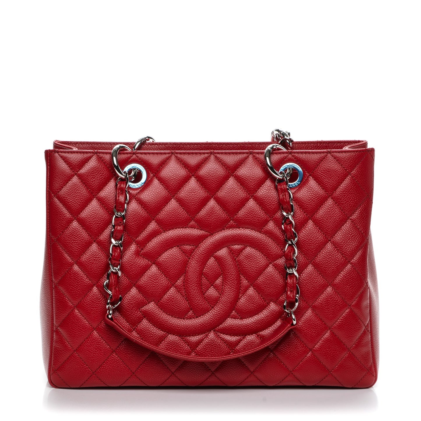 Caviar Quilted Grand Shopping Tote GST Red