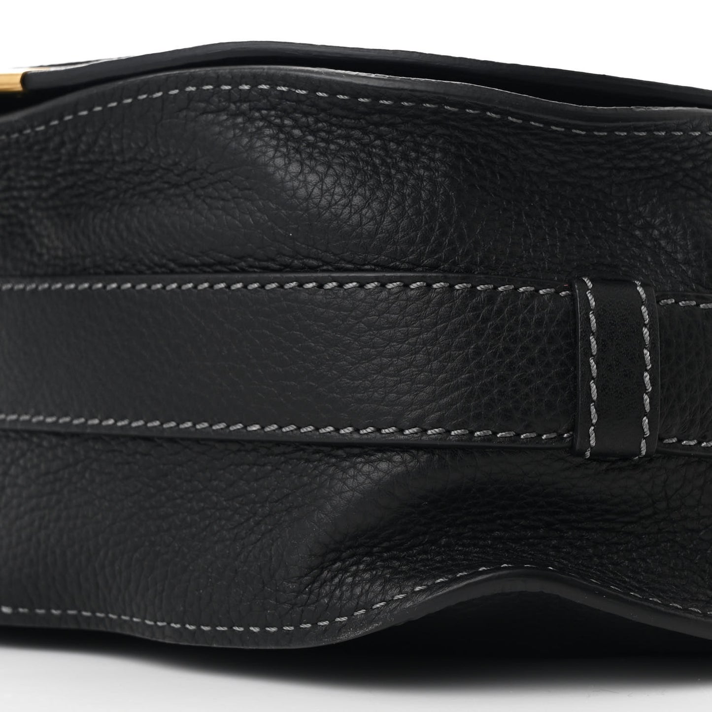 Calfskin Medium Marcie Round Crossbody Bag Black
