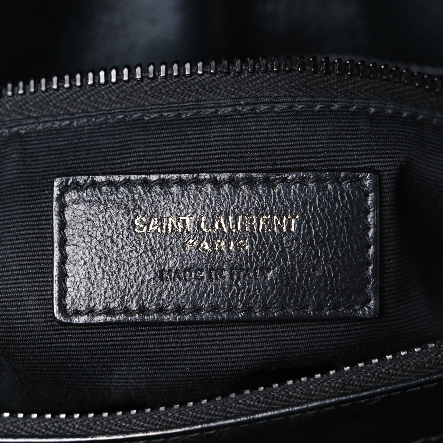 Calfskin Y Quilted Monogram Monochrome Large Loulou Chain Satchel Black