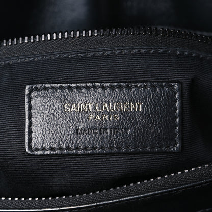 Saint Laurent Calfskin Y Quilted Monogram Monochrome Large Loulou Chain Satchel Black 7 of 11