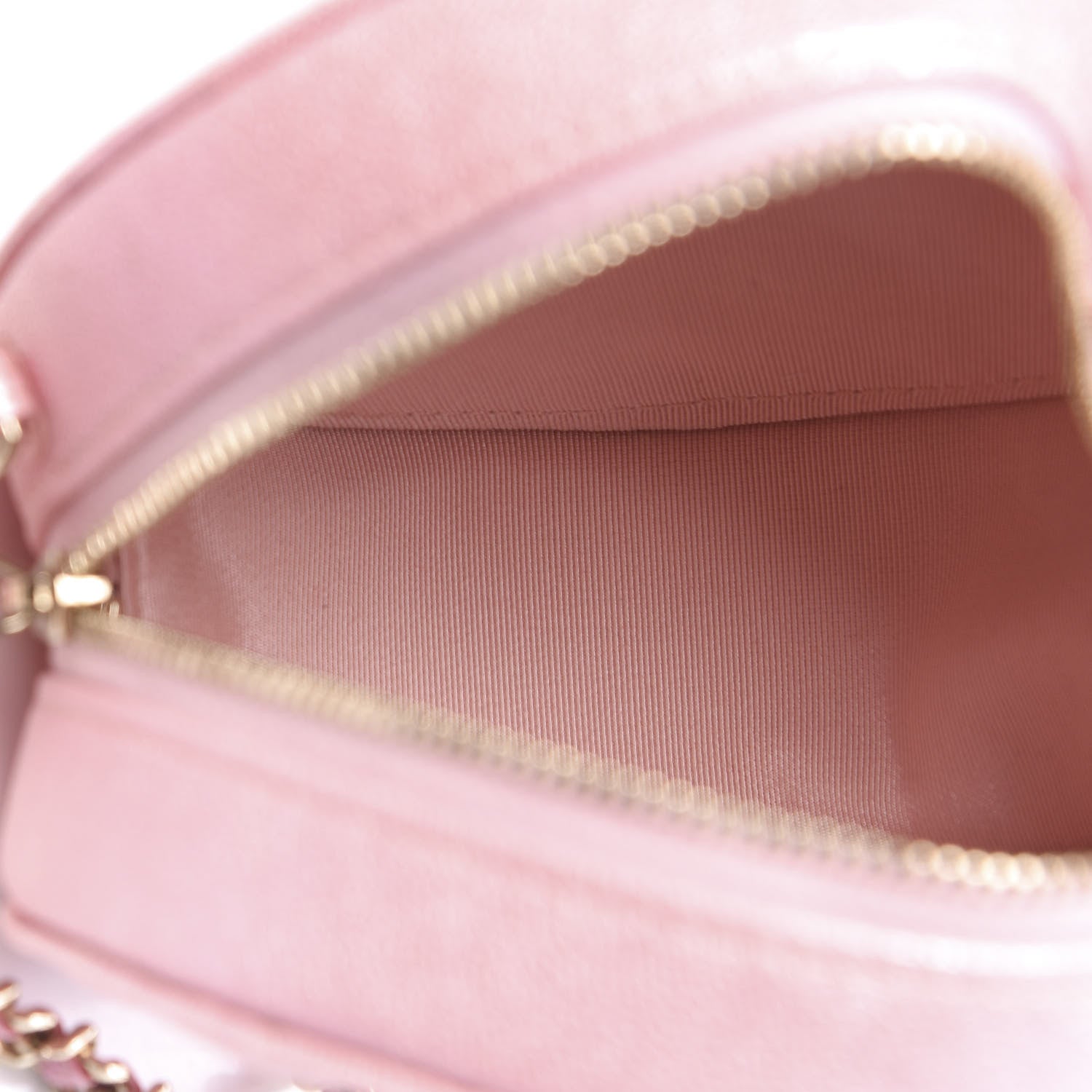 Chanel Iridescent Caviar Quilted Round Clutch With Chain Pink 5 of 11