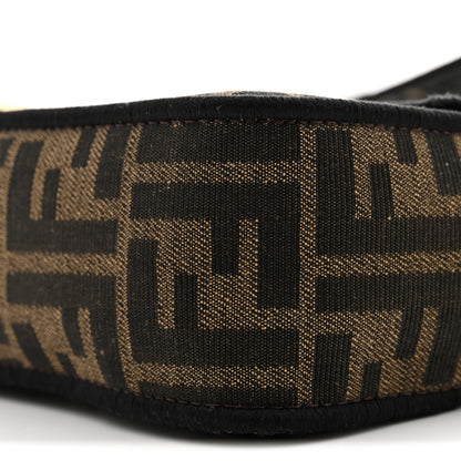 Fendi Fabric Jacquard FF 1974 Medium Baguette Tobacco Moro Black 10 of 10