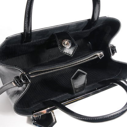 Fendi Patent Vitello Elite Petite 2Jours Tote Black 5 of 9