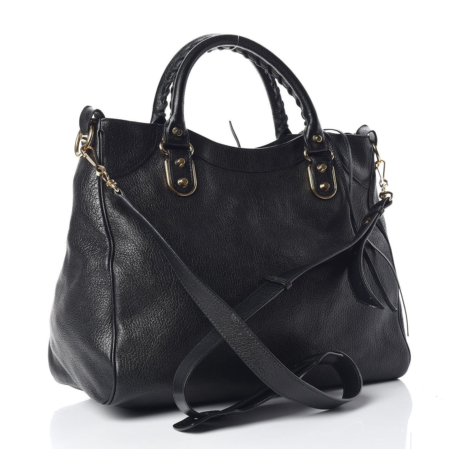 Chevre Gold Metallic Edge Hardware Velo Black