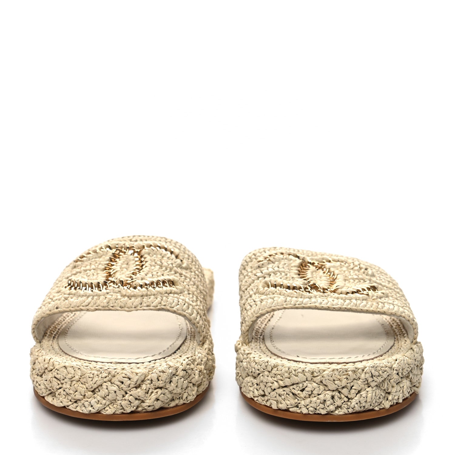 Chanel Braided Cord CC Mules 40 Light Beige 2 of 8