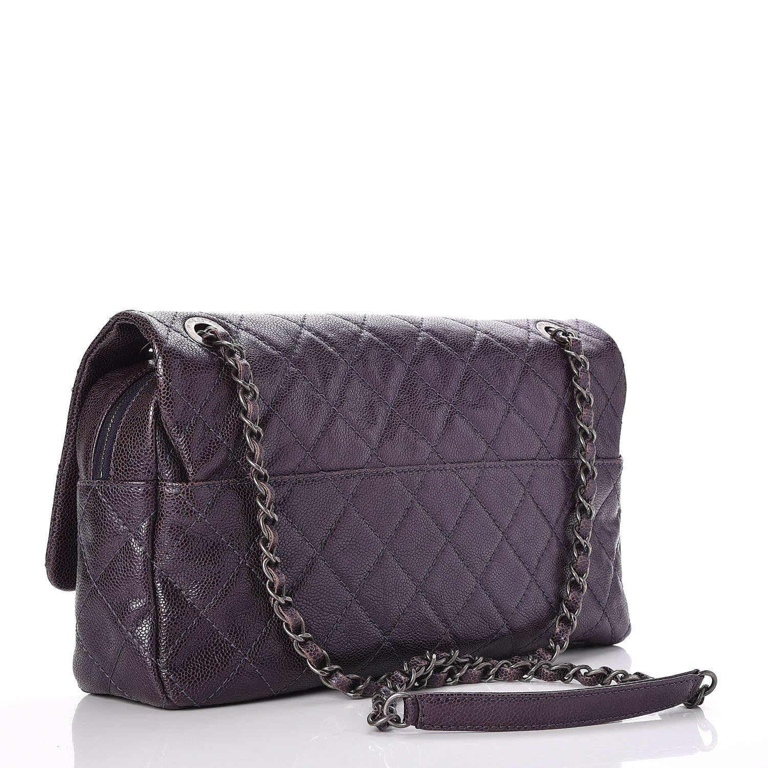 Chanel Iridescent Caviar Quilted Large Chic Flap Purple 3 of 7