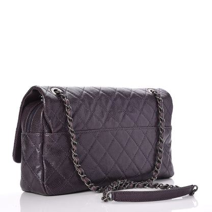 Chanel Iridescent Caviar Quilted Large Chic Flap Purple 3 of 7