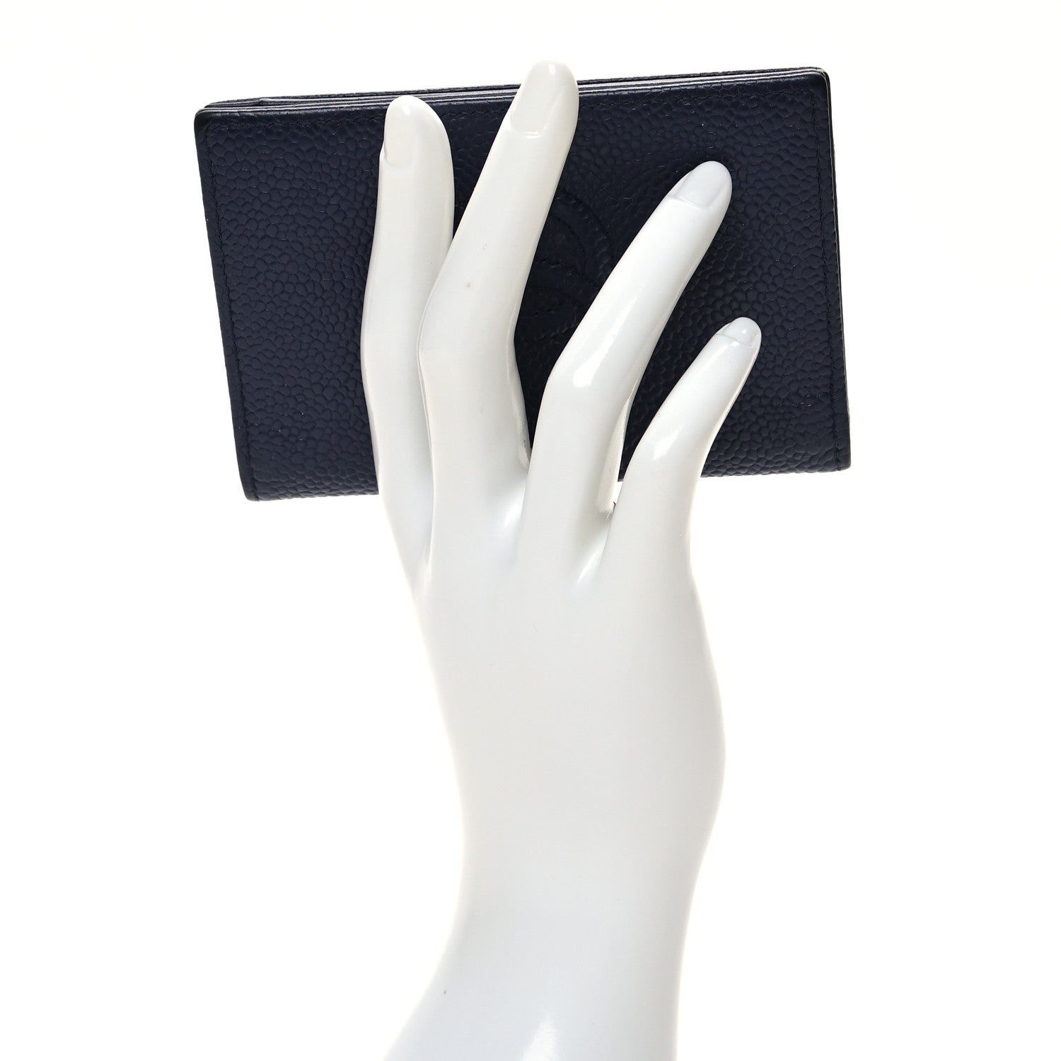 Chanel Caviar Timeless CC Timeless Card Holder Wallet Navy 2 of 6