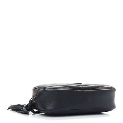 Saint Laurent Grain De Poudre Matelasse Monogram Mini Lou Camera Bag Black 4 of 8