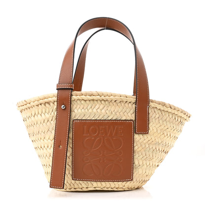 Loewe Raffia Small Basket Tote Bag Natural Tan 1 of 12