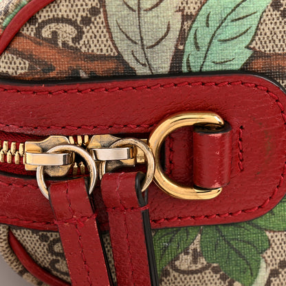 Gucci GG Supreme Monogram Tian Small Boston Beige Multicolor Red 13 of 13