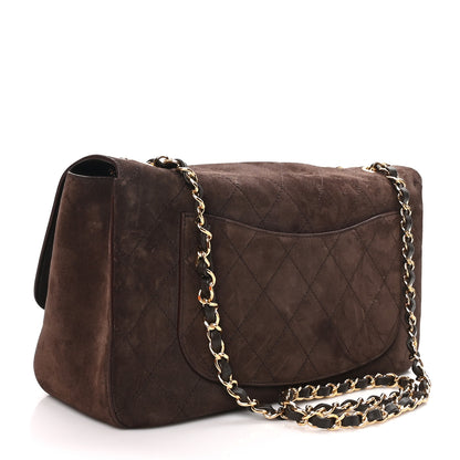 Chanel Suede Calfskin Small Souplissimo Maxi Flap Dark Brown 2 of 10