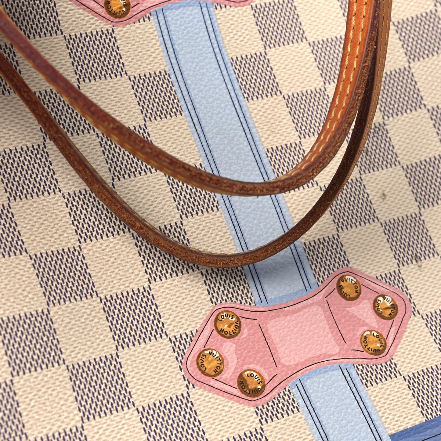 LOUIS VUITTON Damier Azur Summer Trunks Neo Neverfull MM