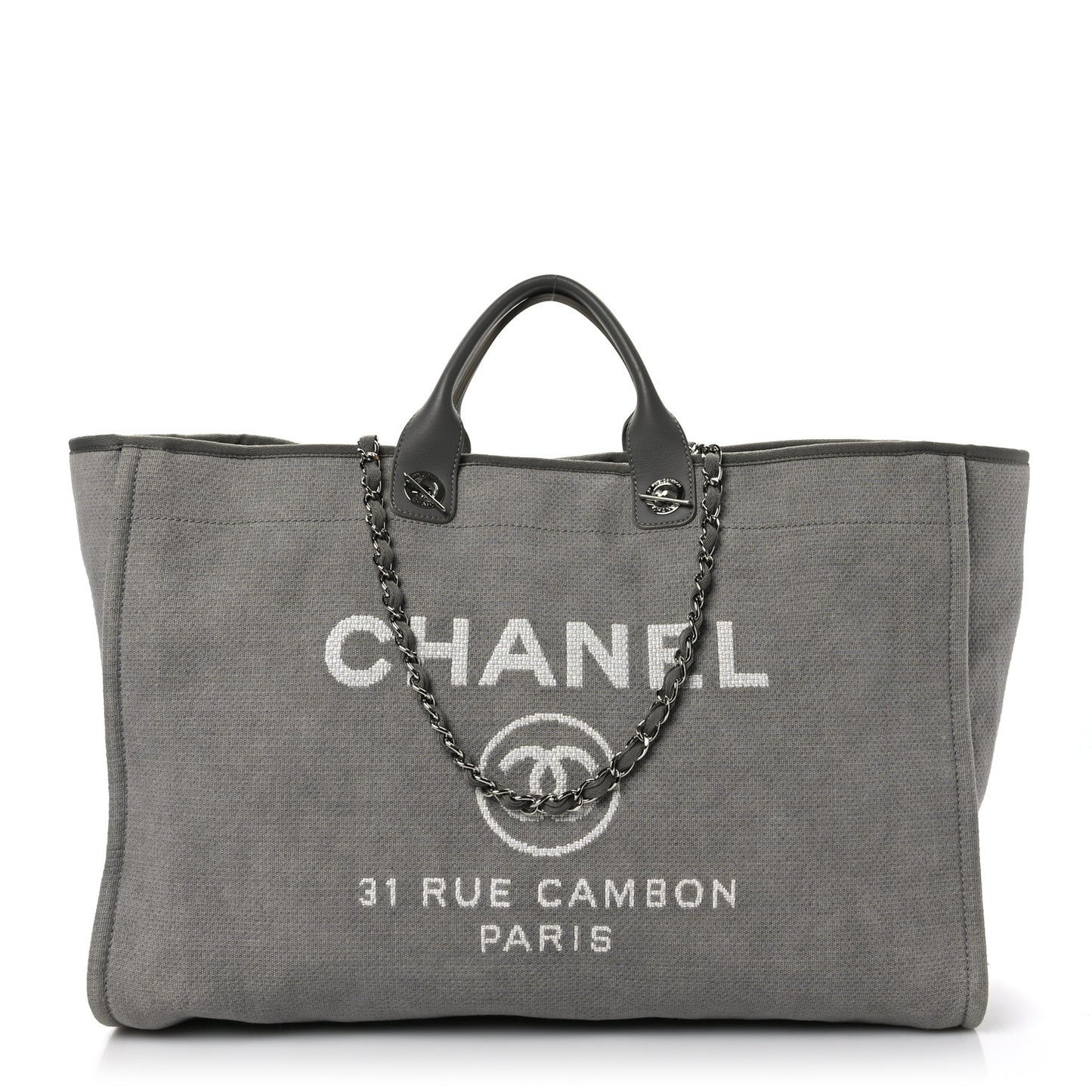 Canvas Extra Large Deauville Tote Grey