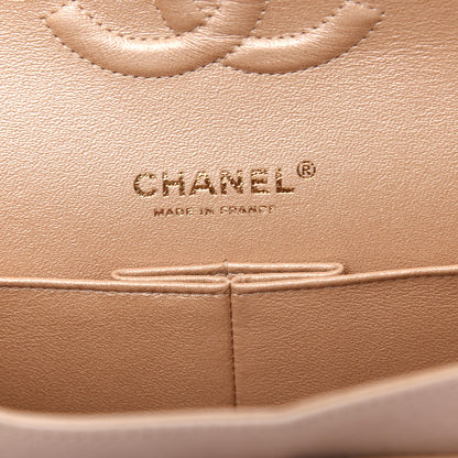 Chanel Iridescent Caviar Quilted Medium Double Flap Beige 6 of 10