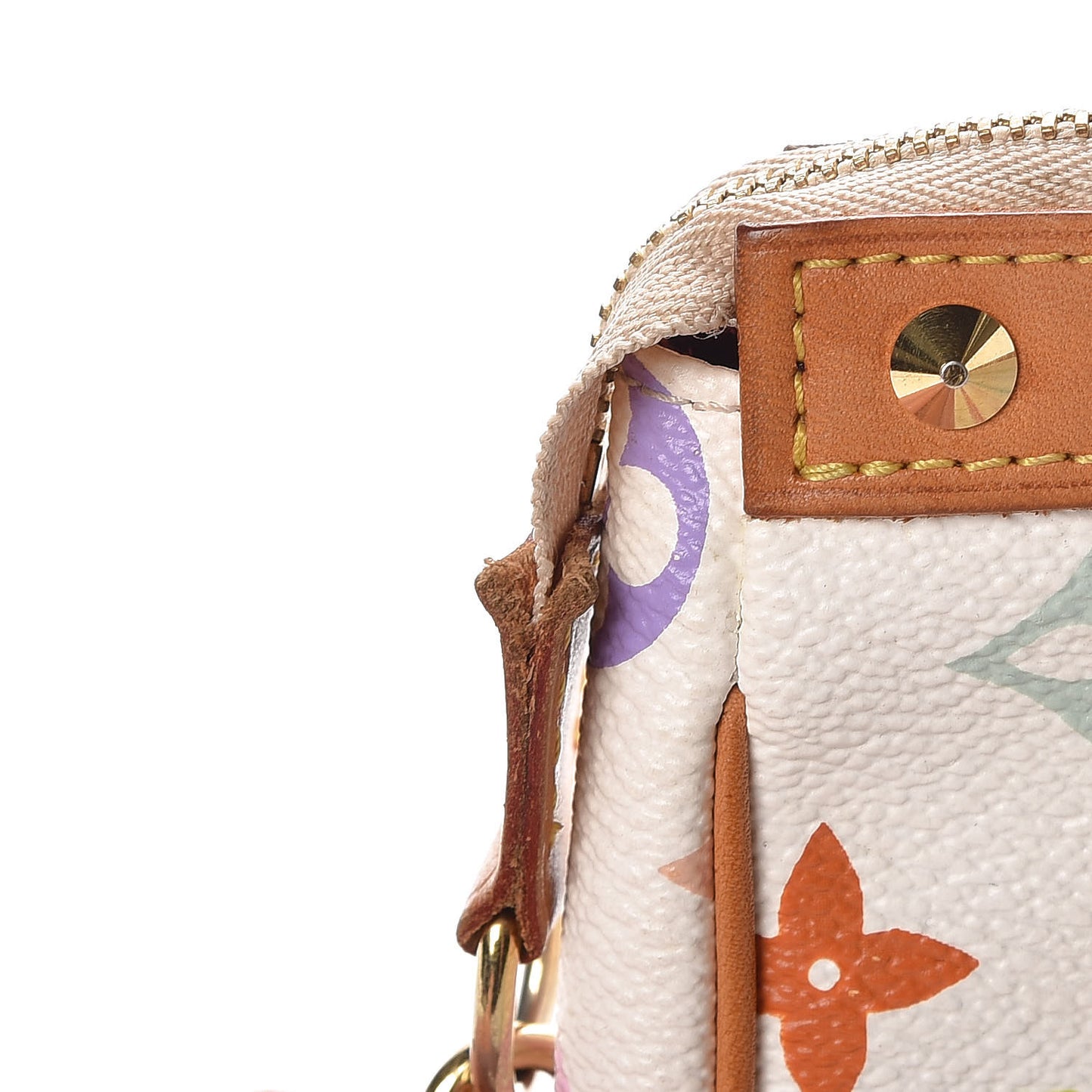 Monogram Multicolor Pochette Accessories White