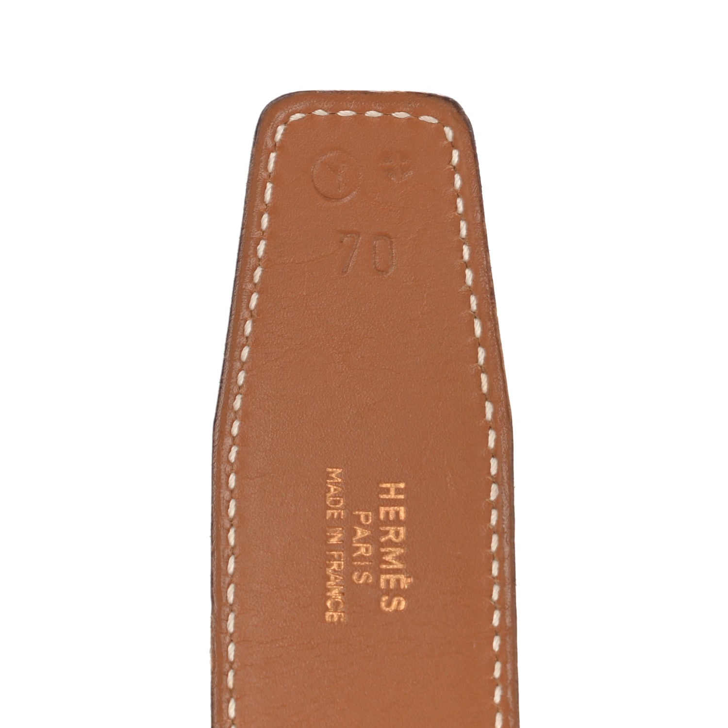 Hermes Box Courchevel 32mm Belt Strap 70 Gold 7 of 10