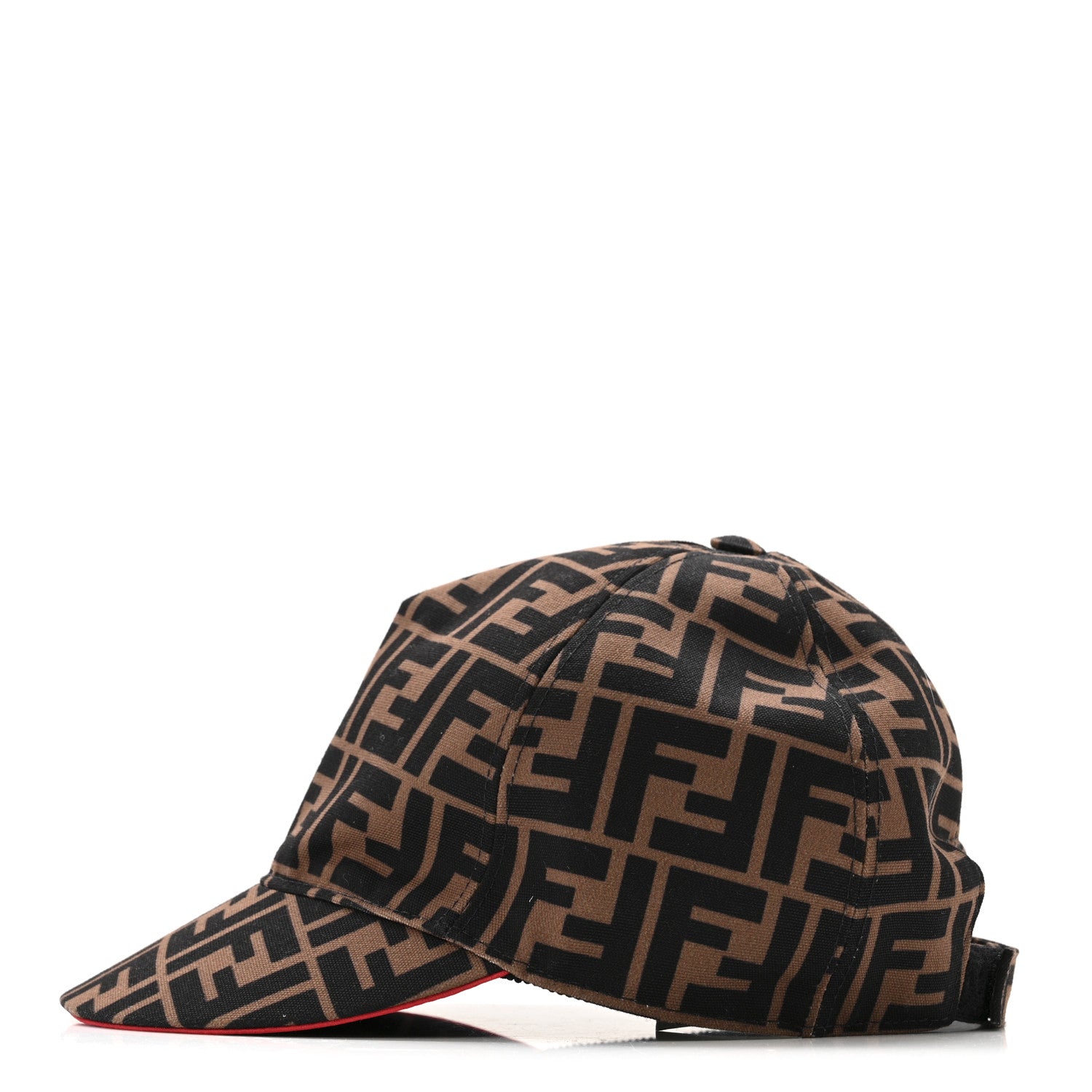 Fendi Canvas FF Reloaded Baseball Hat Tobacco Red 4 of 11
