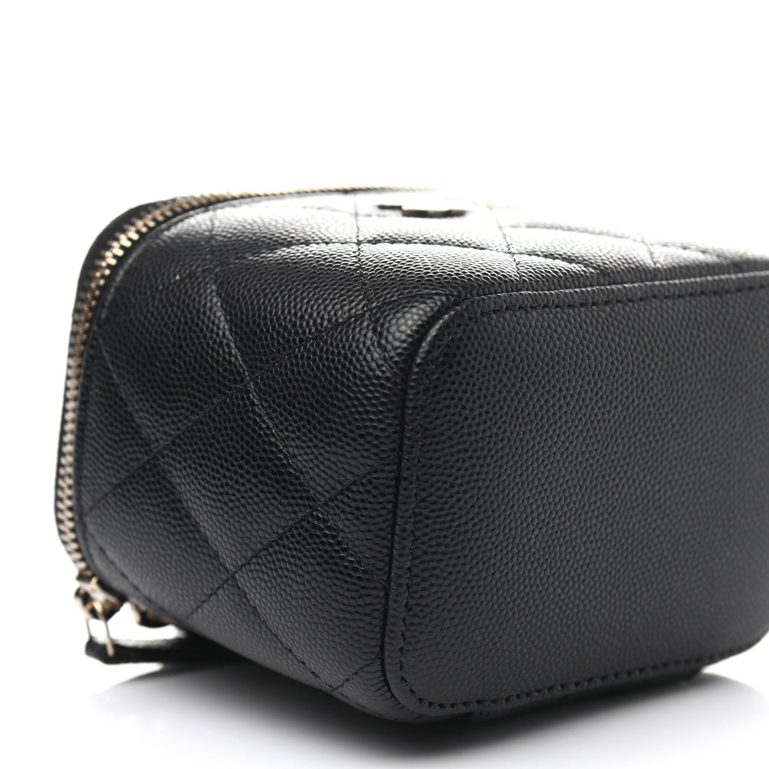 Chanel Caviar Quilted Mini Vanity Case With Chain Black 8 of 9