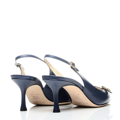 Jimmy Choo Kid Forever Slingback Pumps 38 Navy 4 of 11