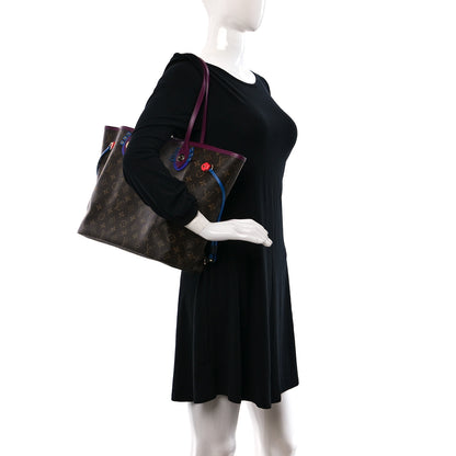 Louis Vuitton Monogram Totem Neverfull MM Magenta 2 of 14
