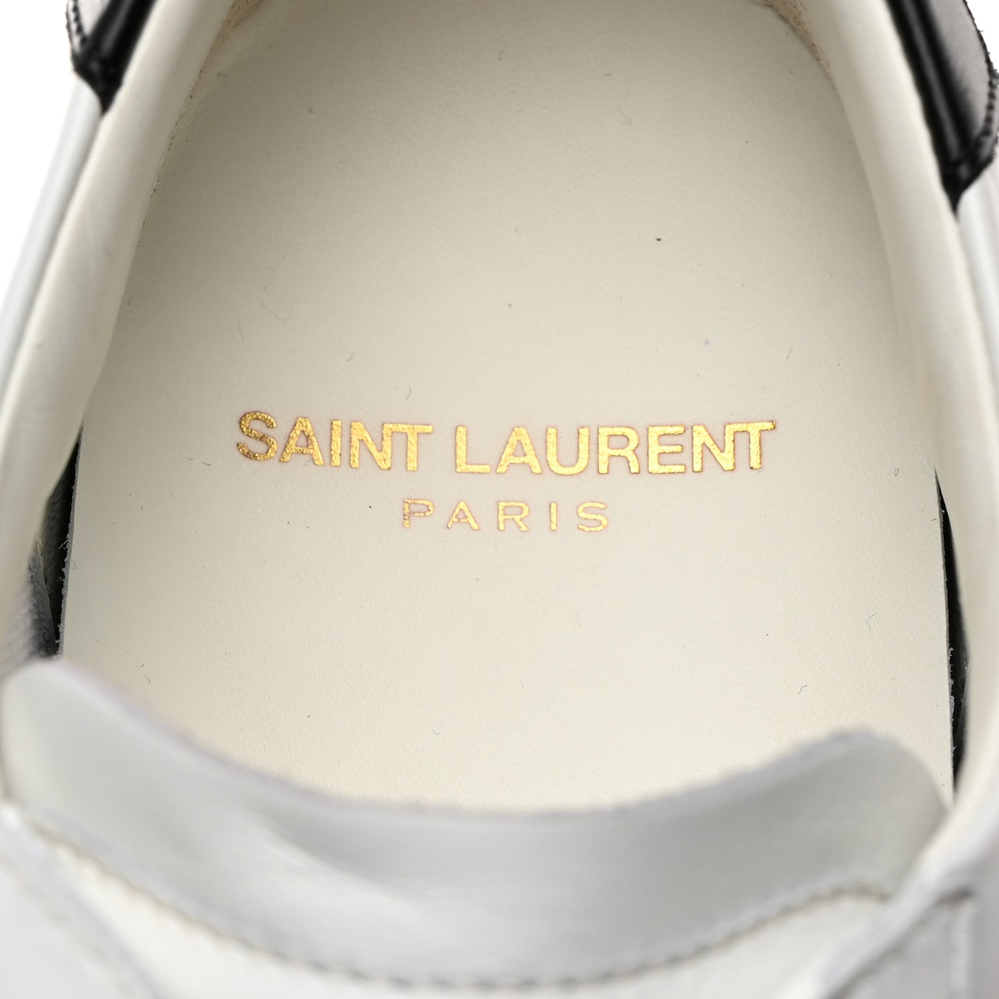 Calfskin Embroidered Court Classic Sneakers 38 White Black
