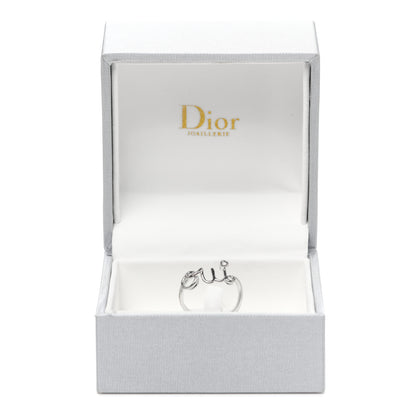 Christian Dior 18K White Gold Diamond Oui Ring 53 6.5 5 of 5