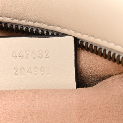 Gucci Calfskin Matelasse Small GG Marmont Chain Shoulder Bag White 7 of 10