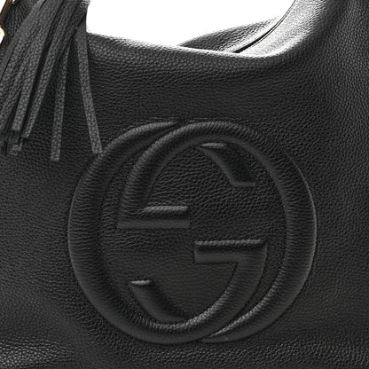Gucci Pebbled Calfskin Large Soho Hobo Black 8 of 10