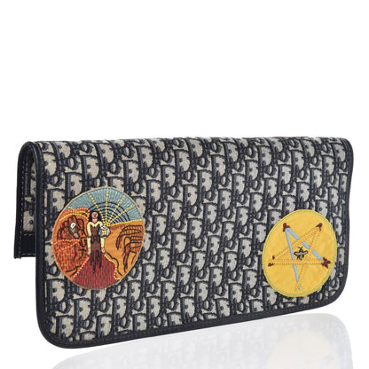 Christian Dior Oblique Tarot Fold Over Clutch Blue 5 of 11